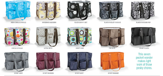 thirty one utility tote sizes