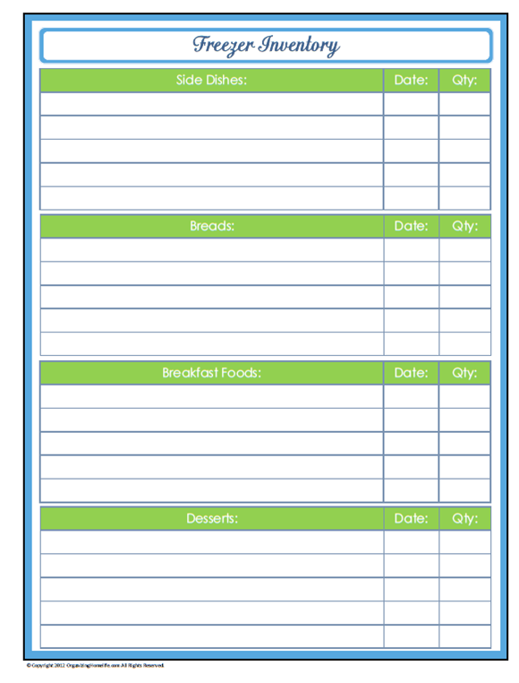 Organizing the Freezer (with Printable Freezer Inventory & Labels!)   Freezer inventory printable, Freezer labels printable, Inventory printable