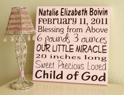 Custom Baby Sign