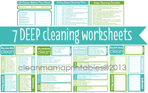 Cleaning Printables to Help You Clean Your Home