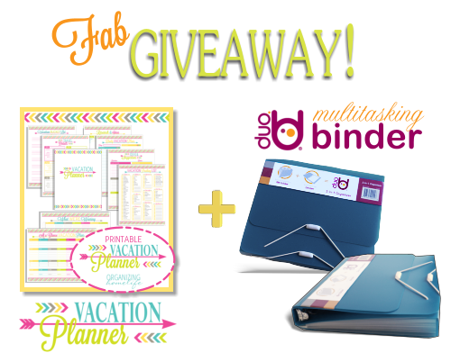 Duo Binder and Vacation Planner Giveaway