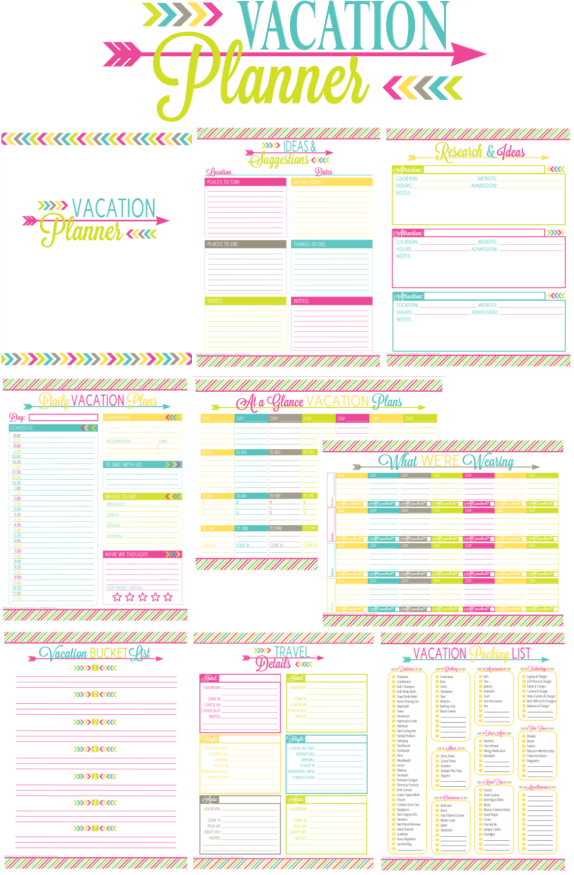 Printable Vacation Planner and Duo Binder Giveaway! Organizing Homelife