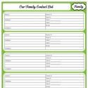 9 - Contact List - Our Family