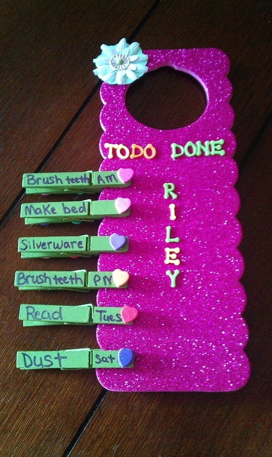 Door Hanger Routine Chart