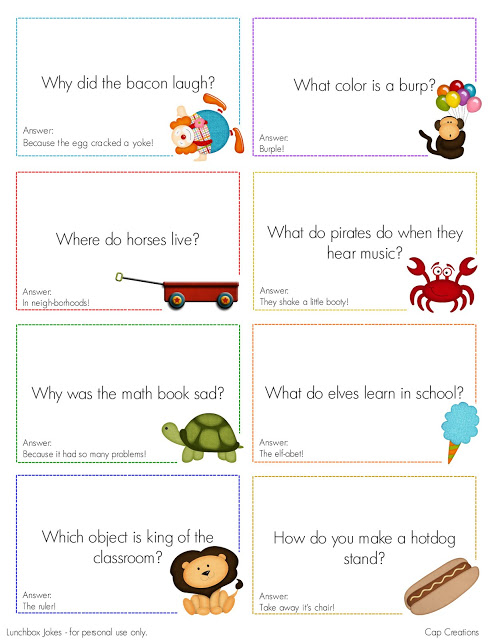 lunch box joke cards