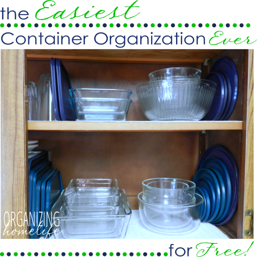 Organize Food Storage Containers and Lids - Tips