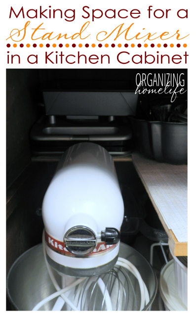 How to Make Space for a Stand Mixer in a Kitchen Cabinet