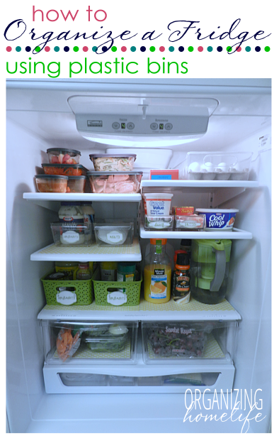 How to Organize a Fridge with Bins