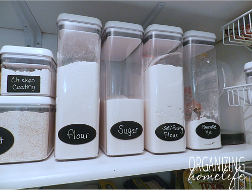 Organizing the Pantry with Chalkboard Labels