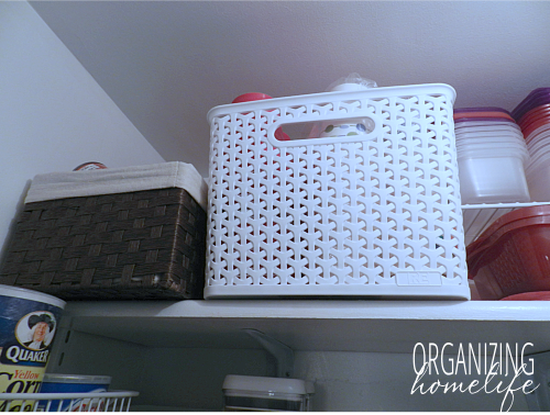 Organizing the Top Shelf of the Pantry