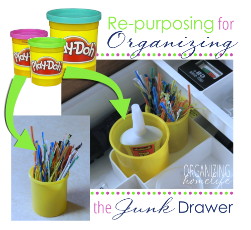 Repurposing to Organize the Junk Drawer