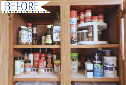 Spice Cabinet Makeover + Tips to Organizing Spices in A Cabinet