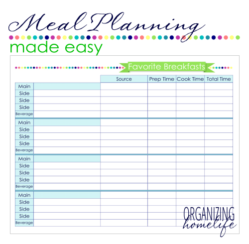 Make Meal Planning Easy