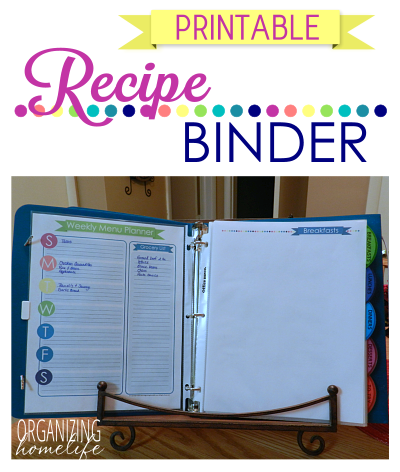 Printable Recipe Binder