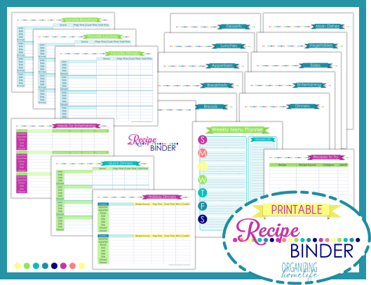 Recipe Binder Printables