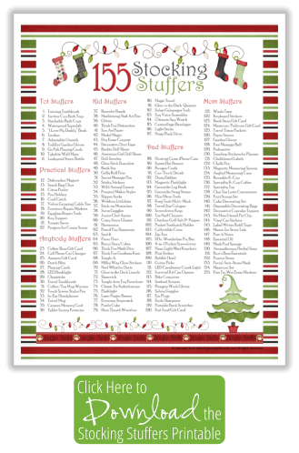 Stocking Stuffer Ideas With Free Printable List Organizing Homelife