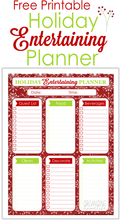 How To Plan A Stress Free Holiday Party And A Free Printable Planner 