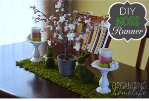 DIY Moss Runner for Spring Tablescape