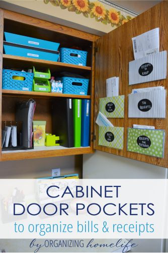 How to Make Pockets in a Cabinet to Organize Bills and Receipts