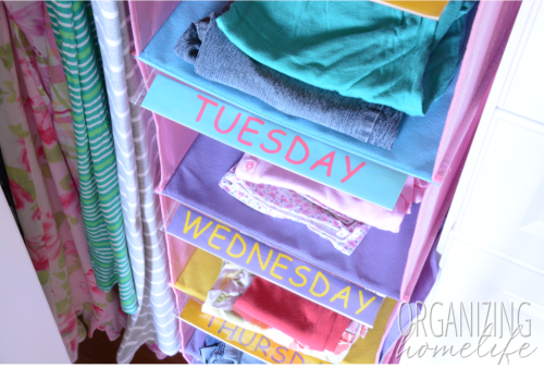 Days of the Week Clothes Organizer
