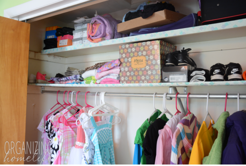 Disorganized Closet Shelves