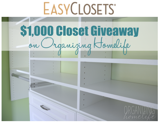 EasyClosets $1,000 Closet Giveaway