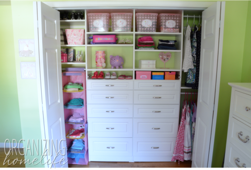 Organized Girl's Room Closet