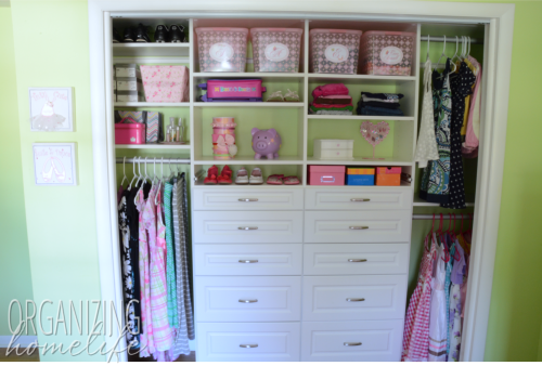 Organized Shared Kids' Closet