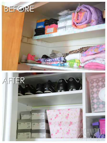 Organizing the Closet Before and After