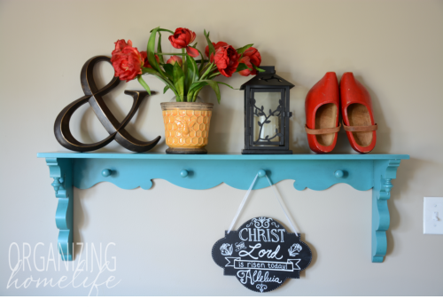 Spring Shelf with Tulips