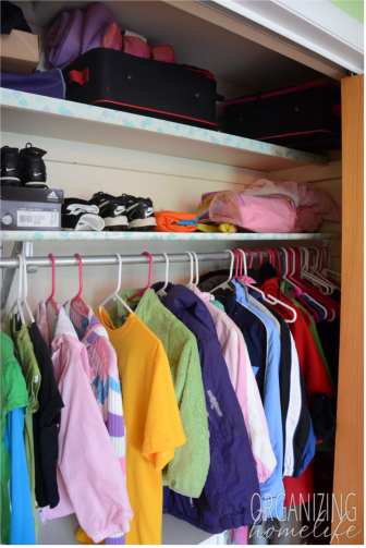 Unorganized Closet Shelves