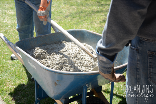 6_Mixing Pea Gravel and Cement