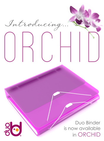 Duo Binder Now Available in Orchid
