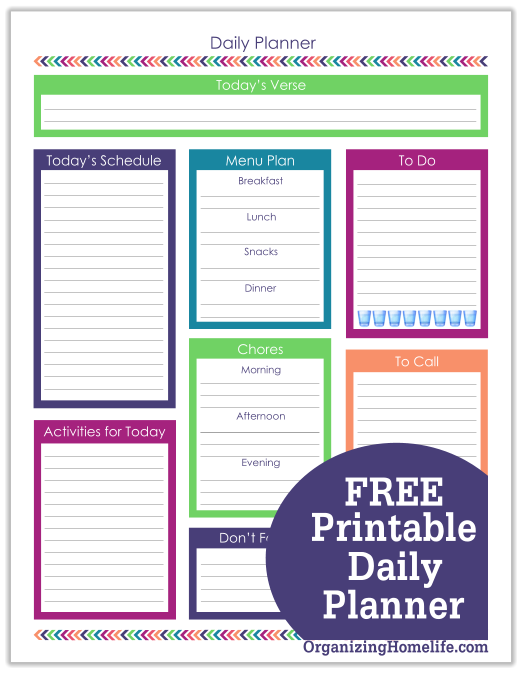 Daily Homeschool Schedule Template from www.organizinghomelife.com