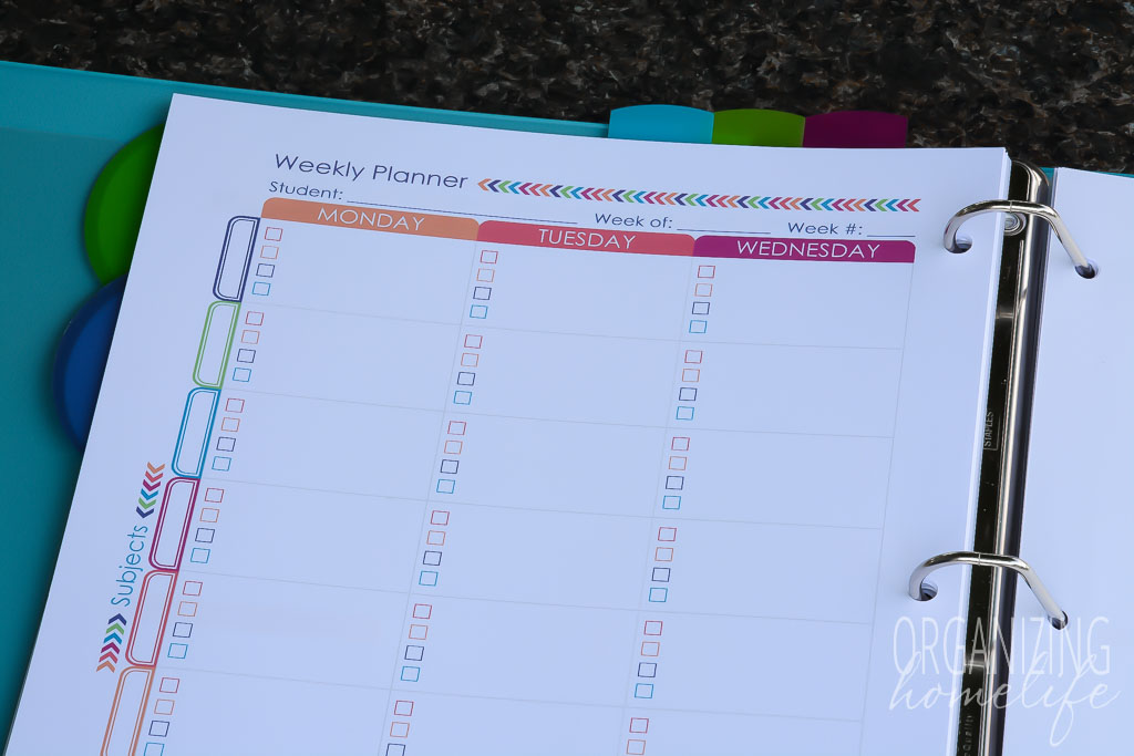 Homeschool Planner - 2 Page Per Week Planner 1