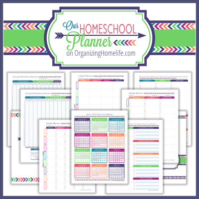 Organized Homeschool Planner via Organizing Homelife
