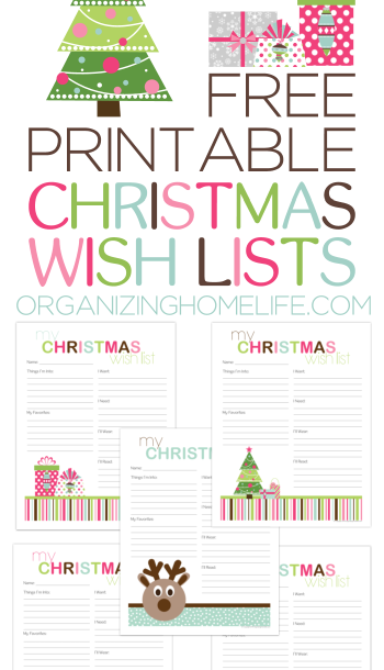 Free Printable Christmas Wish Lists