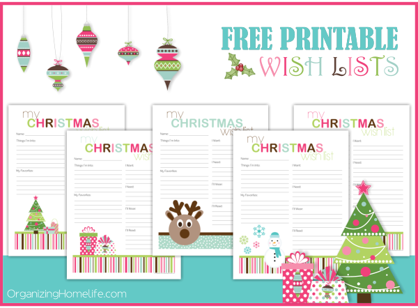 Free printable christmas shopping lists