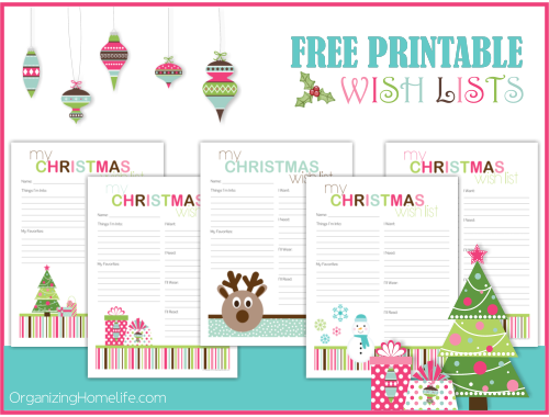 Free Printable Christmas Wish Lists