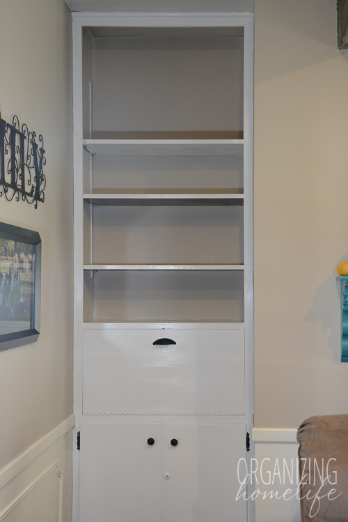 Updated Bookcase All Ready to Be Organized