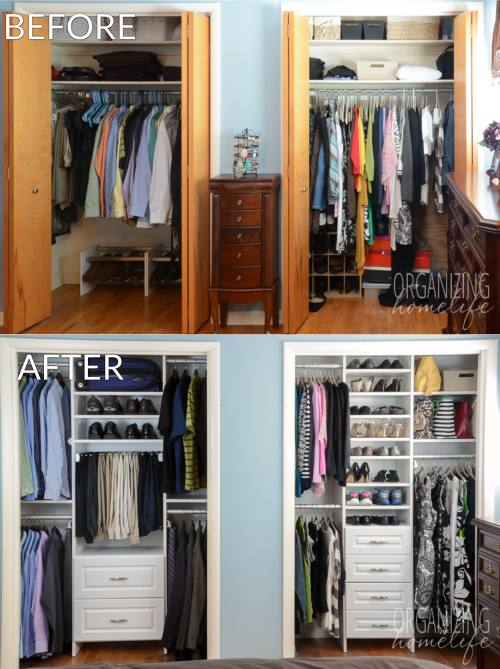 Master Bedroom Closet Makeover Before and After