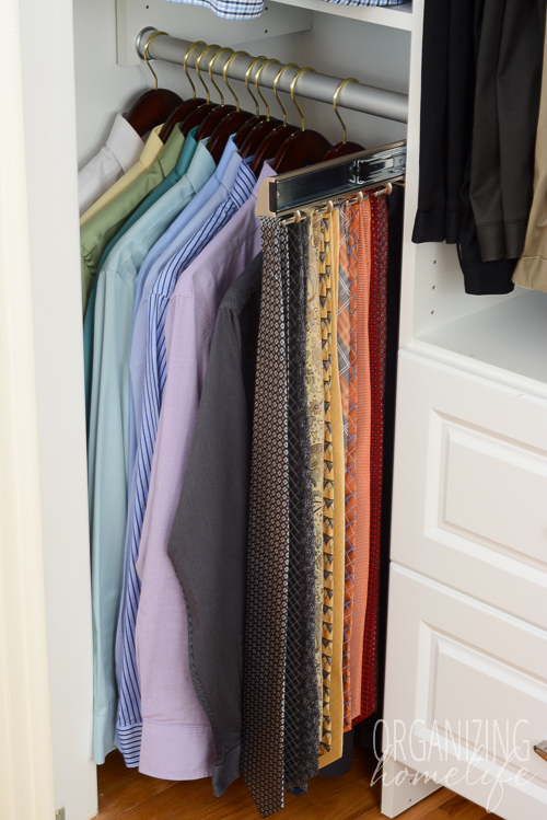 Master Bedroom Closet Organization - Ties