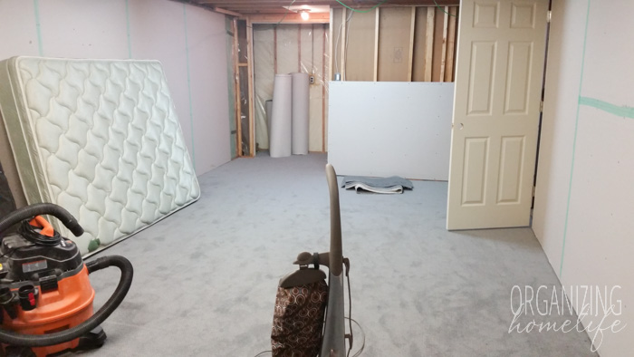 Carpet and drywall