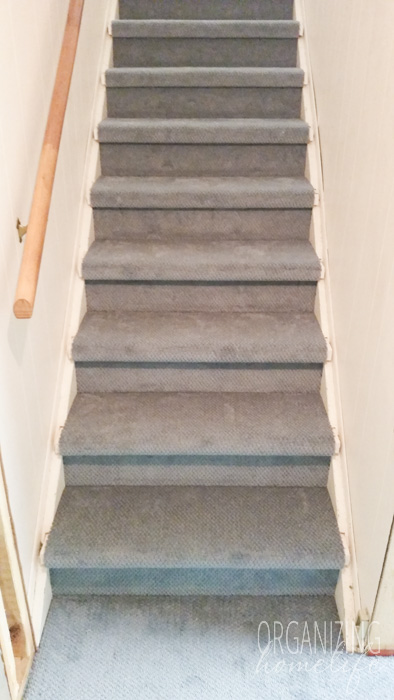 New carpeting on steps