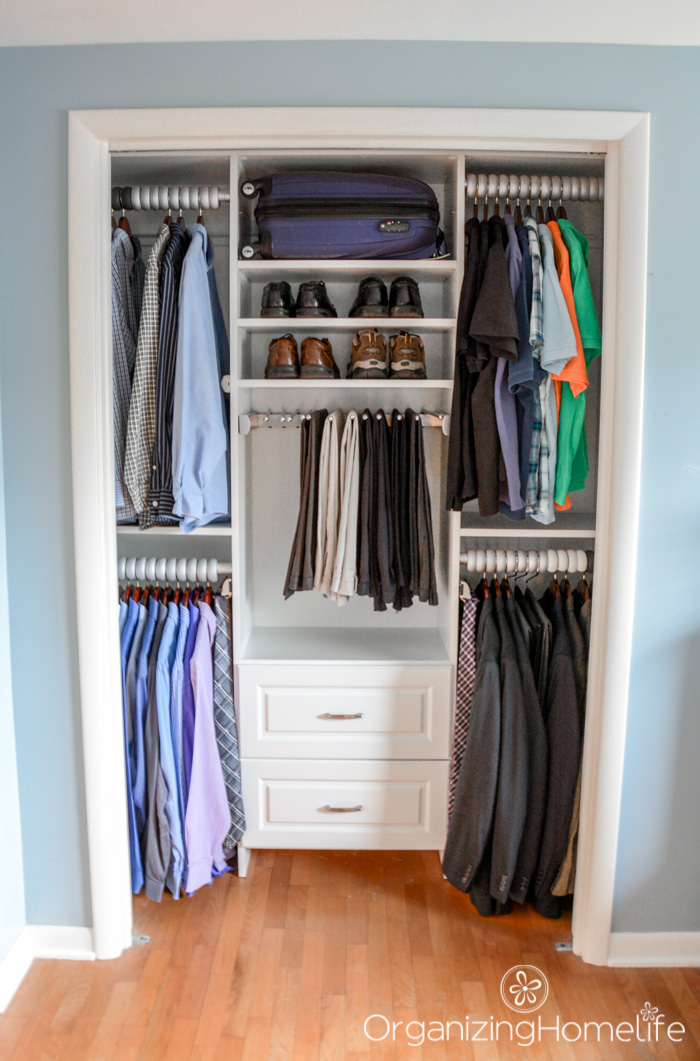 Organized Closet with Xangar Closet Rod Spacers