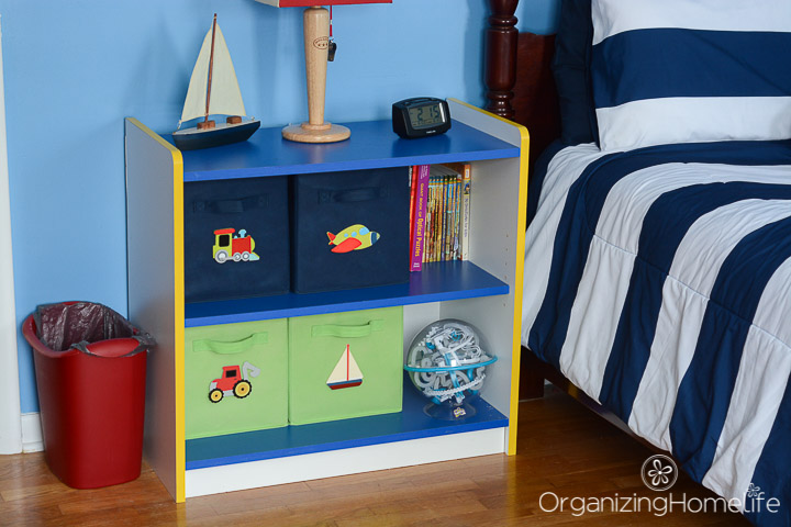 Organized Bookcase Boy's Room