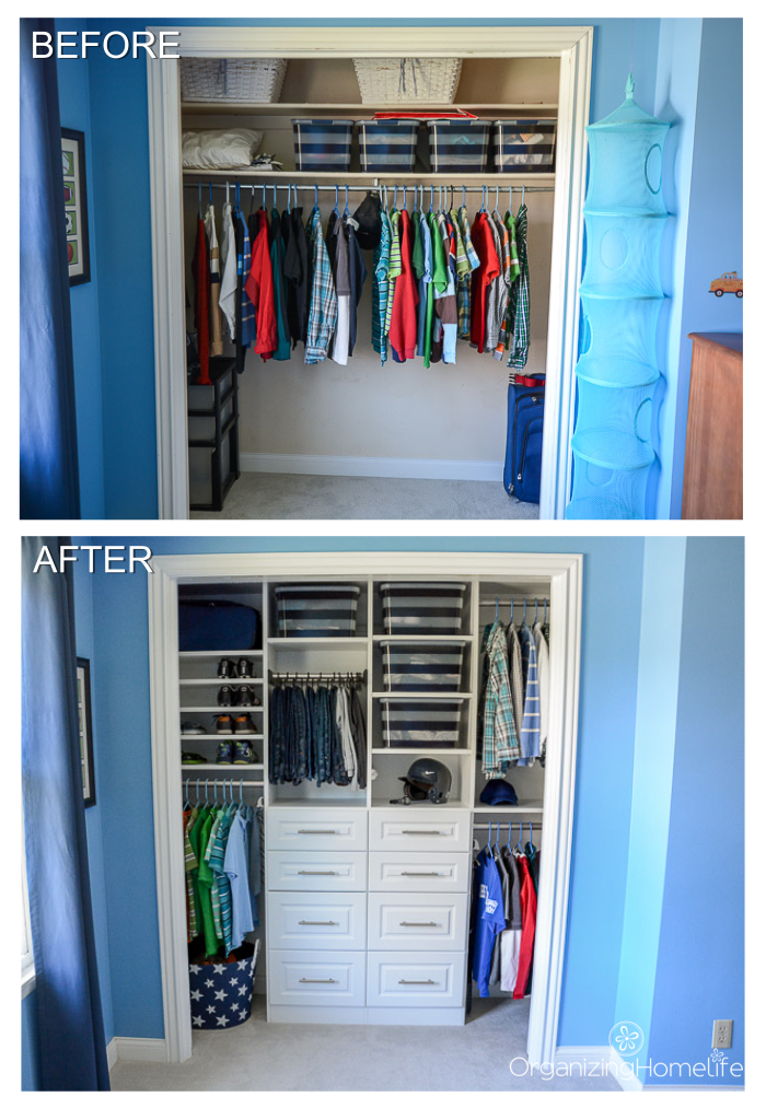 Organized Closet Before and After