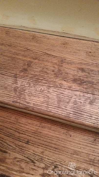 Hardwood floor refinishing - blotching on wood stairs | Organizing Homelife