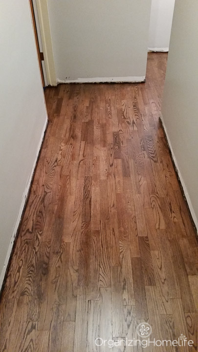Hardwood floors refinished with wood conditioner | Organizing Homelife