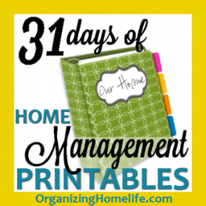31 Days of Home Management Binder Printables